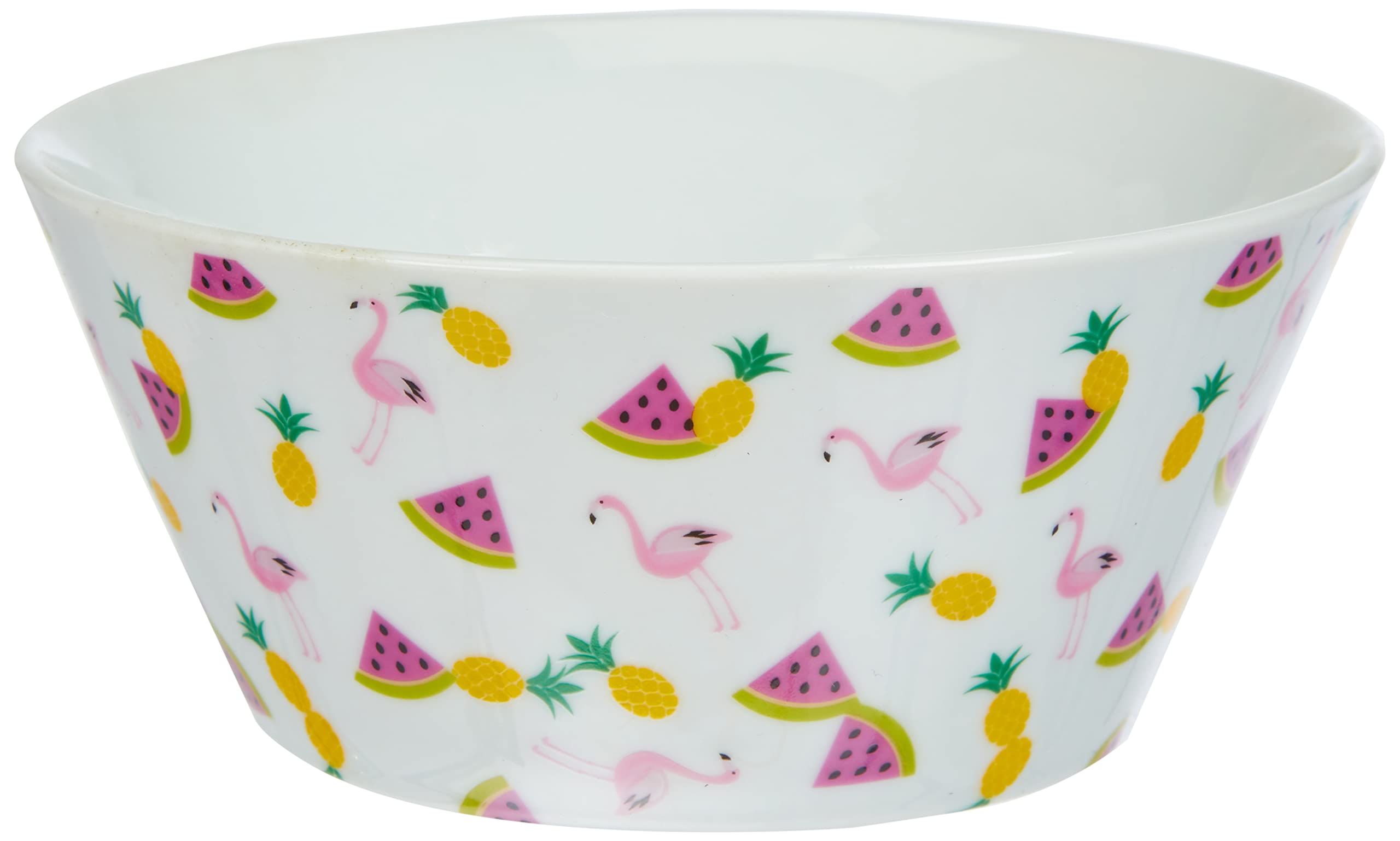 infinite by GEDA LABELS (INFKH) 15925 Flamingo_Müslischale_Fruits Porcelain bowl V-shell, porcelain, multicoloured, 13, 5 x 6 cm