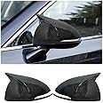 MUXEE Side Mirror Cover, for Hyundai Sonata 2020 2021 2022 2023, 2PCS Turn Signal housing Cover Accessories - Carbon Fiber(with Turn Signal housing Slot)