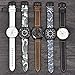 BEAFIRY 20mm 22mm Quick Release Watch Band Sports Leather Silicone Hybrid Smart Watch Strap for Men Sweatproof Soft Watchband for Women 8 Colors