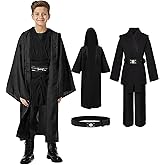 Kids Cosplay Outfit Costume Cloak Robe Tunic Hooded Uniform Black and Brown Halloween
