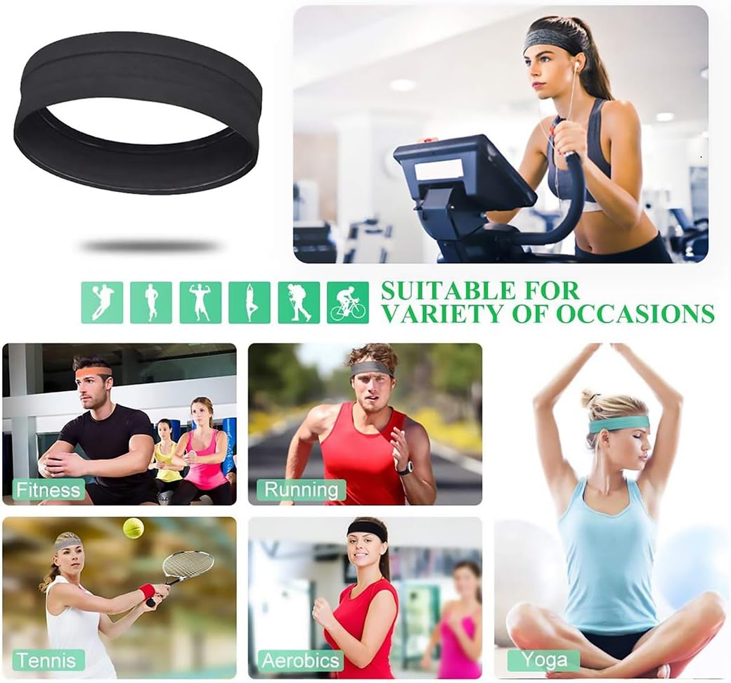 QiShang 6Pack Workout Sport Headbands for Women, Sweatbands for Women Head, Yoga Running Headbands for Women, Hair Bands for Women's Hair Non Slip : Sports & Outdoors