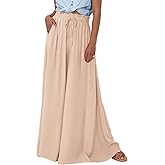 BTFBM Women Casual High Waist Wide Leg Pants 2026 Spring Summer Long Palazzo Pants Pocket Lounge Beach Vacation Clothes