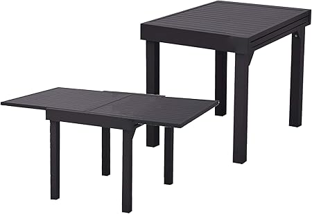 Amazon De Garden Pleasure Gartentisch Ausziehtisch Elena Anthrazit