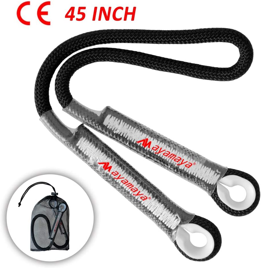 ayamaya Prusik Cord Pre-Sewn Loop, 10mm Climbing Utility Cord Eye to Eye Sewn Loop CE Certification Double Braid for Outdoor Tree Arborist Rescue Rock Mountaineering Caving Rope 30/45 inch : Sports & Outdoors
