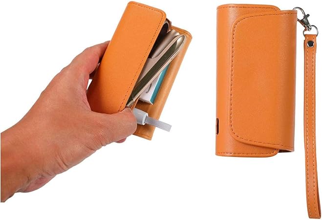 Amazon Co Jp Iqos 3 Duo Iqos3 最新型 Duo専用ケース ヒートスティック収納 全面収納 持ち運びに便利 電子タバコケース ストラップ付き マグネット開閉 アイコスポーチ シンプル かわいい コンパクト 全5色 レディース メンズ オレンジ ドラッグストア