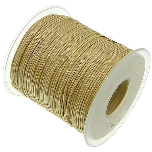 My-Bead 90m Nylonband Kordel 1mm hautfarben beige wasserfest Nylonschnur Top Qualität Schmuckherstellung basteln DIY