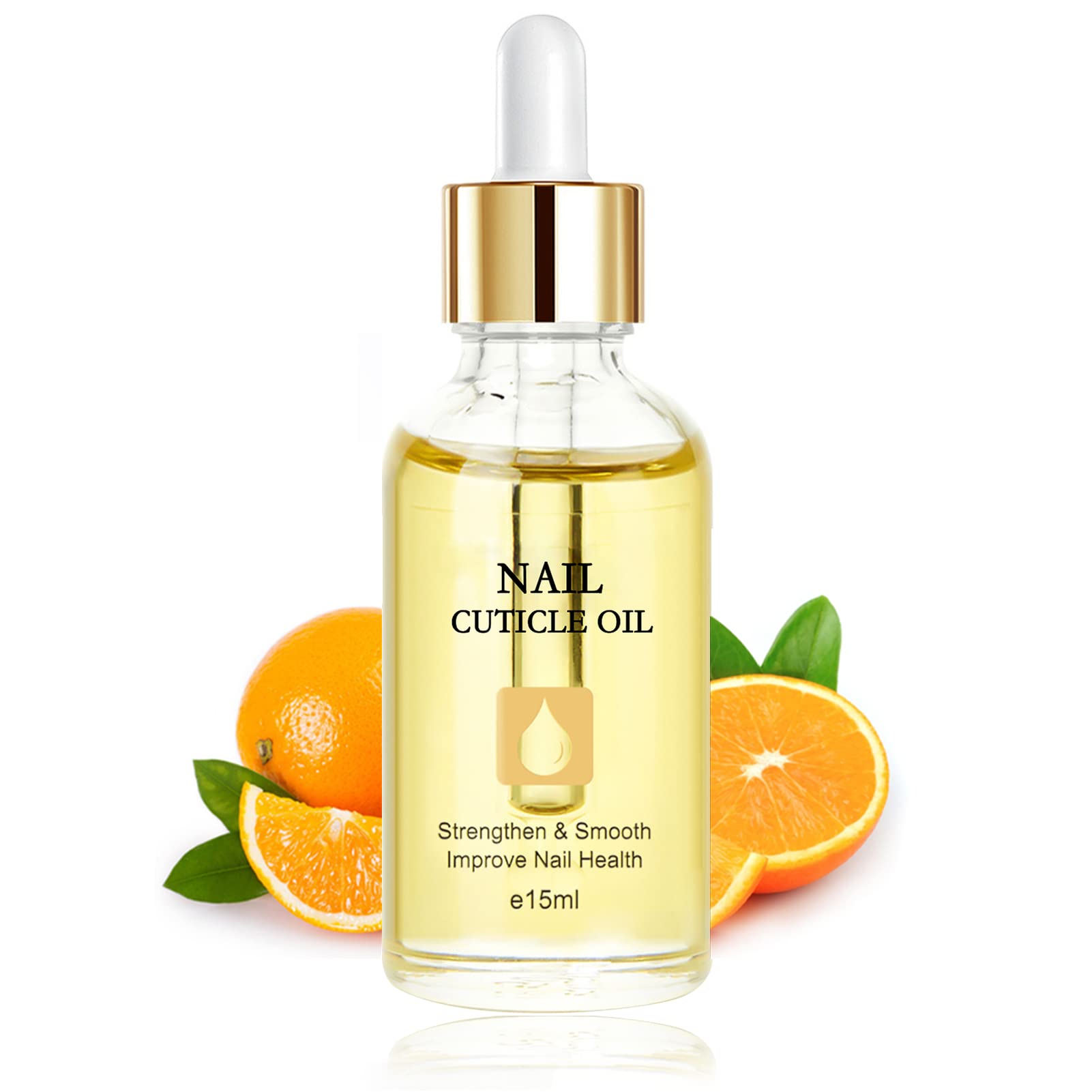 Nail Cuticle Oil with Vitamin E & B, Cuticle Oil for Nails, Jojoba Nail Cuticle Oil, Moisturizes Cuticle and Nail's Skin, Strengthens Nails, Prevents Hangnails and Chapped 15ML