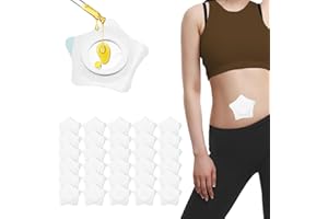 30Pcs Castor Oil Packs, Self-Adhesive Castor Oil Patches, Small Disposable Castor Oil Patches, Castor Oil Pack Wrap for Belly