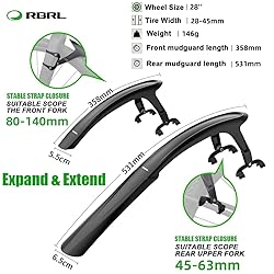 RBRL Bike Fender Set, Quick Release Bike fenders