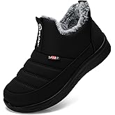 SHIBEVER Womens Winter Snow Boots: Women Ankle Booties Warm Fur Lined Waterproof Insulated Slip On Outdoor Shoes