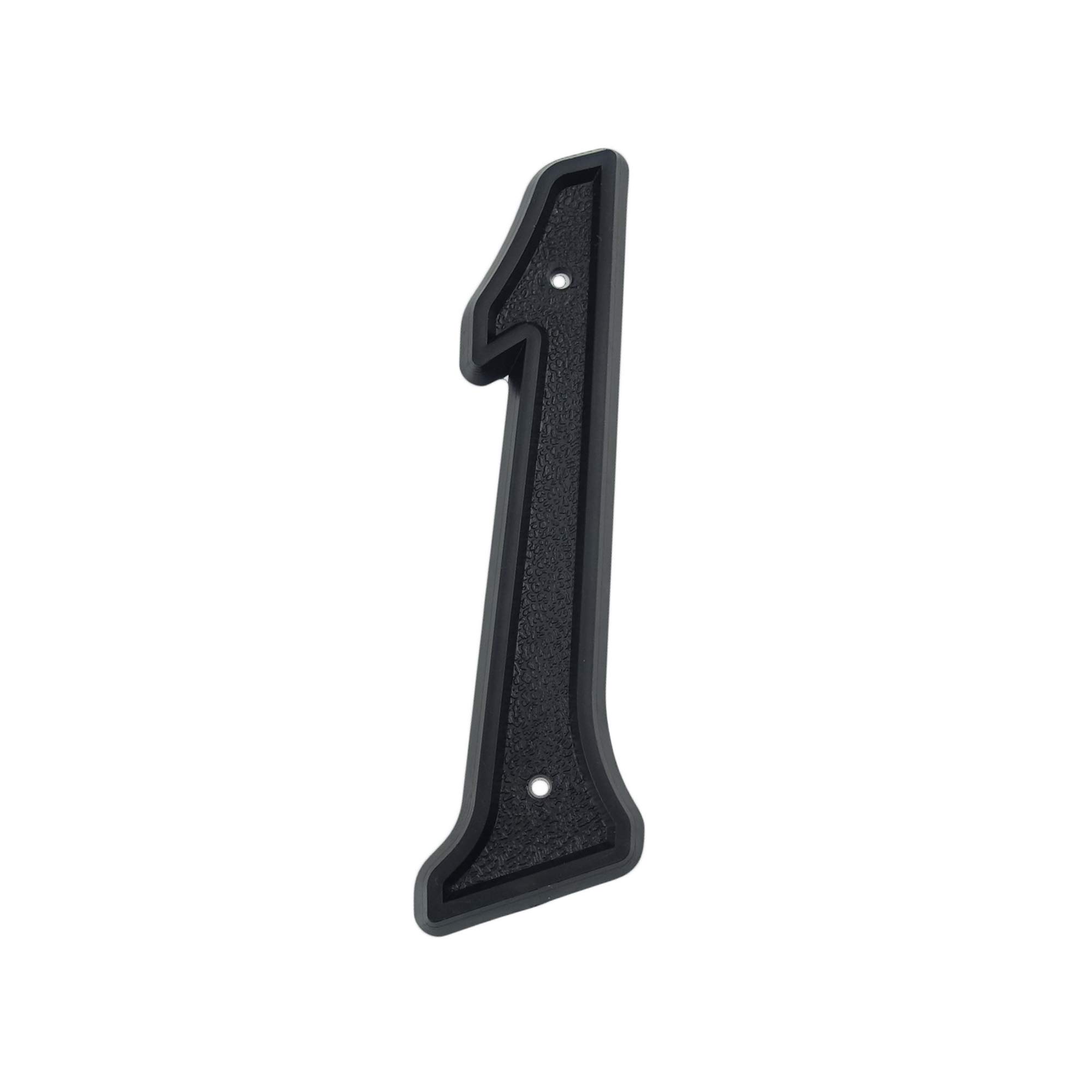 HASWARE House Number 5.5 inch (139mm) Modern Door Numbers Street Home Address Numerals,Black ABS Plastic (1)