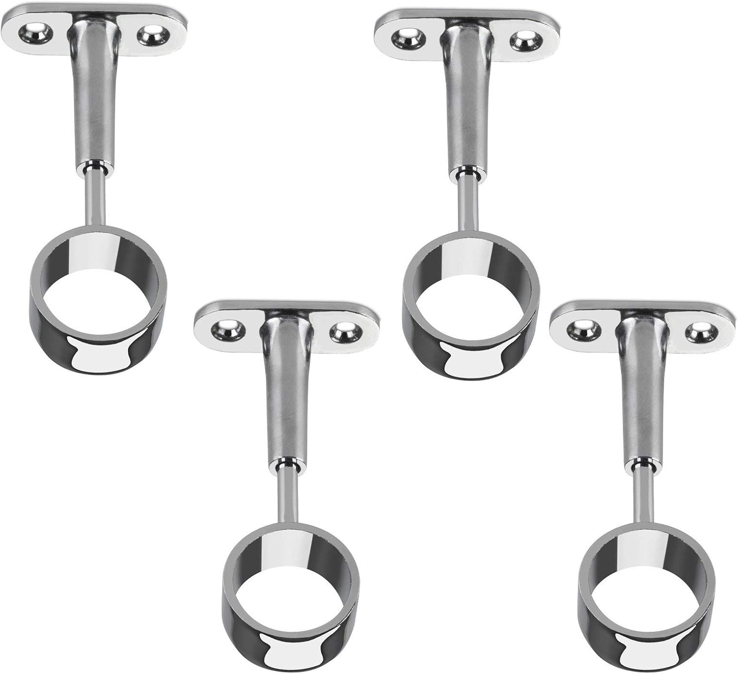 4 x Schrankstangen Mittelhalter Ø 25 mm Mittelträger