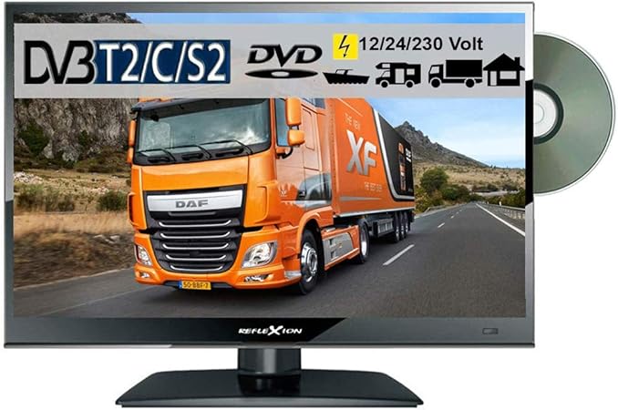 Reflexion Ldd167 Led Tv 16 Zoll 40cm Fernseher Dvd Tripletuner Mit Dvb S Dvb S2 Dvb C Dvb T 12 230v Amazon De Heimkino Tv Video