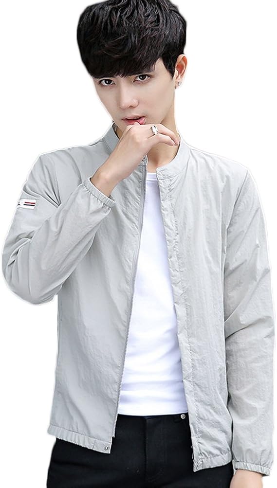 Amazon Everydress ジャケット メンズ アウター ブルゾン ショート丈 長袖 ジャケット ファスナー付き 無地 カジュアル 通勤 コート ジャケット 通販