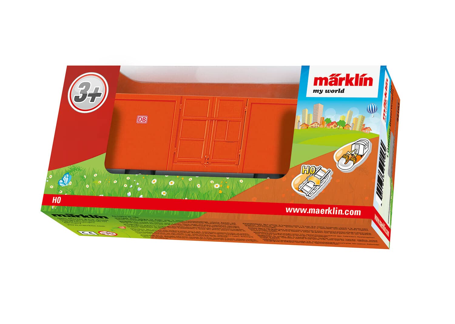 Märklin 44103 Open Freight Carrier Magnetic Couplings, Orange