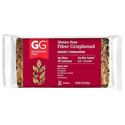 GG Scandinavian Fiber Crispbread, Honey Cinnamon, Gluten-Free, 15 Count