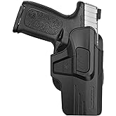 OWB Paddle Polymer Holsters Fit: Smith & Wesson SD9 VE / SD40 VE Pistol, Outside Waistband Open Polymer Holster with Safety Lock, Angle adj-1.5“-2” Belt Adjustable (Black)