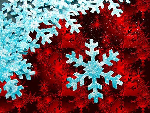 Toppercake Pearlescent Frozen Snowflake Design Large Edible Snowflake x 12