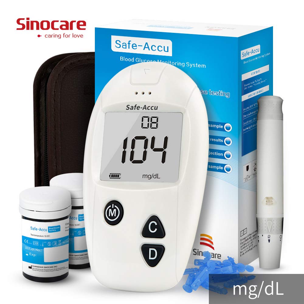 Glucosa en sangre kit de Safe Accu control de la diabetes kit de prueba de azúcar en sangre kit Codefree...