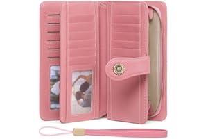 FALAN MULE Women's Wallet Genuine Leather RFID Blocking Large Capacity Trifold Ladies Wallet