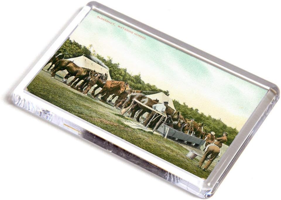 ILoveGifts FRIDGE MAGNET - Vintage Hampshire - Aldershot. Watering Horses