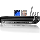 HP Elite 805 Business Mini Computer Desktop, AMD Ryzen 5 (Beat Intel i7-11700T), Ultra-Quiet Design, 16GB RAM, 256GB PCIe SSD, Dual 4K Display Support, USB-C + Wi-Fi 6, Keyboard &amp; Mouse, Windows 11