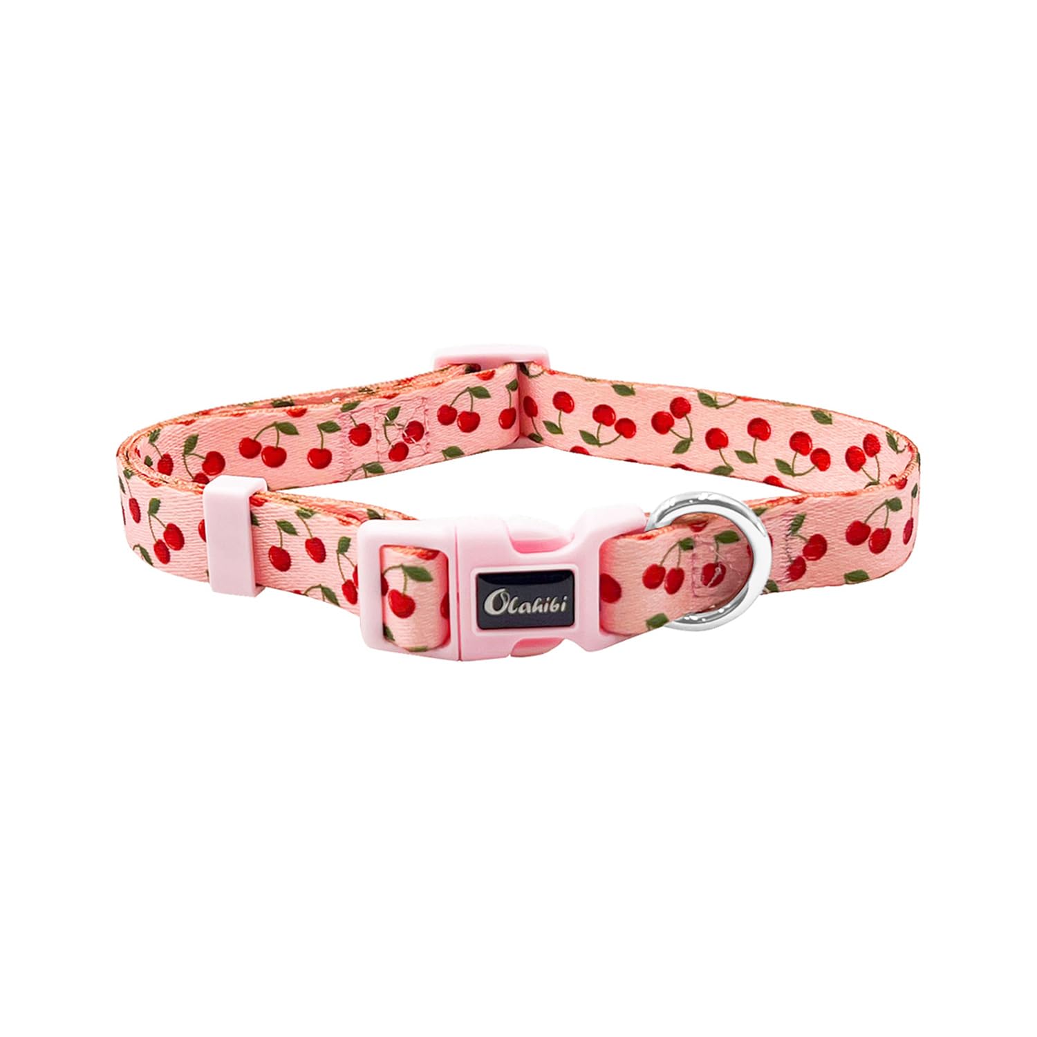 Olahibi Basic Dog Collar, Soft and Durable Polyester Material, Adjustable Length, for Puppy Dogs.(XS, Pink Cherry) — image 1