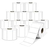 L LIKED 2" x 1" Direct Thermal Labels, Permanent Adhesive Barcode Adress Labels & Compatible with Rollo, Zebra and Other Desktop Printers (12 Rolls, 15600 Labels)