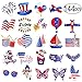 Fourth of July Tattoos 144 Pcs Patriotic Independence Day Party Accessories for Kids