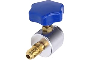 R134A Can Tap Valve Replacement for 1/4 Inch 1/2 Inch AC Charging Hose Self Sealing Metal R134A Refrigerant Opening Can Tap V