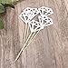 ULTNICE Diamond Cake Topper Cupcake Picks Wedding Party Decoration 50pcs (Glitter Silver)