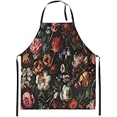 Erosebridal Boho Floral Aprons Lily Flowers Chef Apron