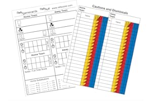REFSTUFF REFSCORER RefStuff RefSgamecards – Football Soccer Referee Match Day Record Game Cards (Pack of 40)