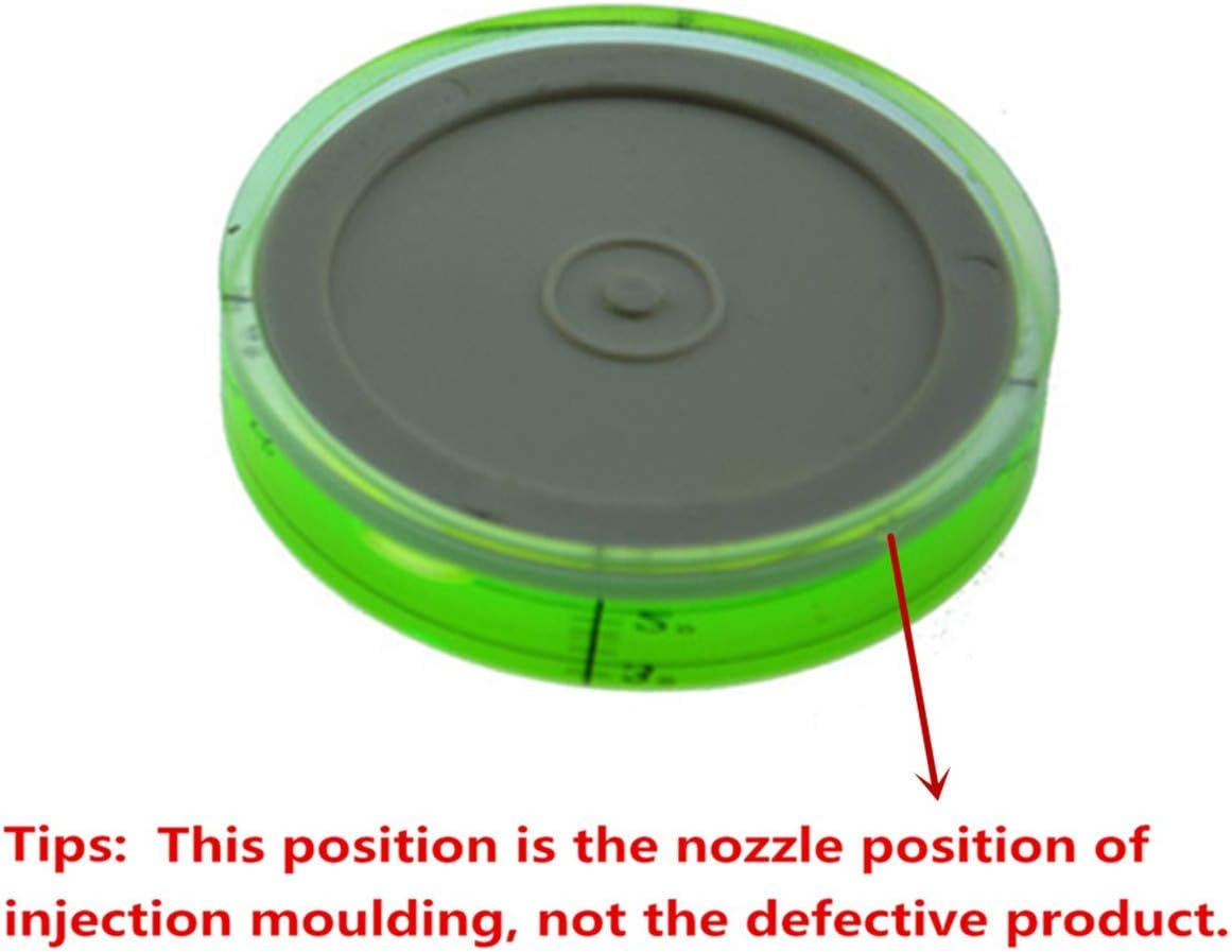 umei High Precision Horizontal Bubble Acrylic Case Bullseye Spirit Bubble Surface Level Round Inclinometers for Surveying Instruments and Tribrachs 60mm,Accuracy 15'/2 (Green) 60x12mm - Image 5