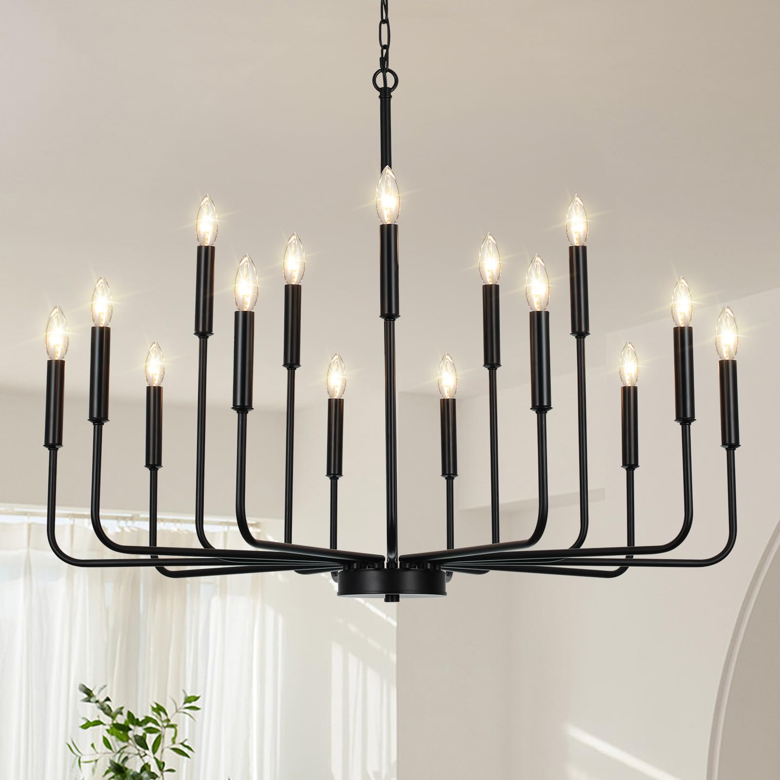 Gifarich Black Chandeliers for Dining Room Light
