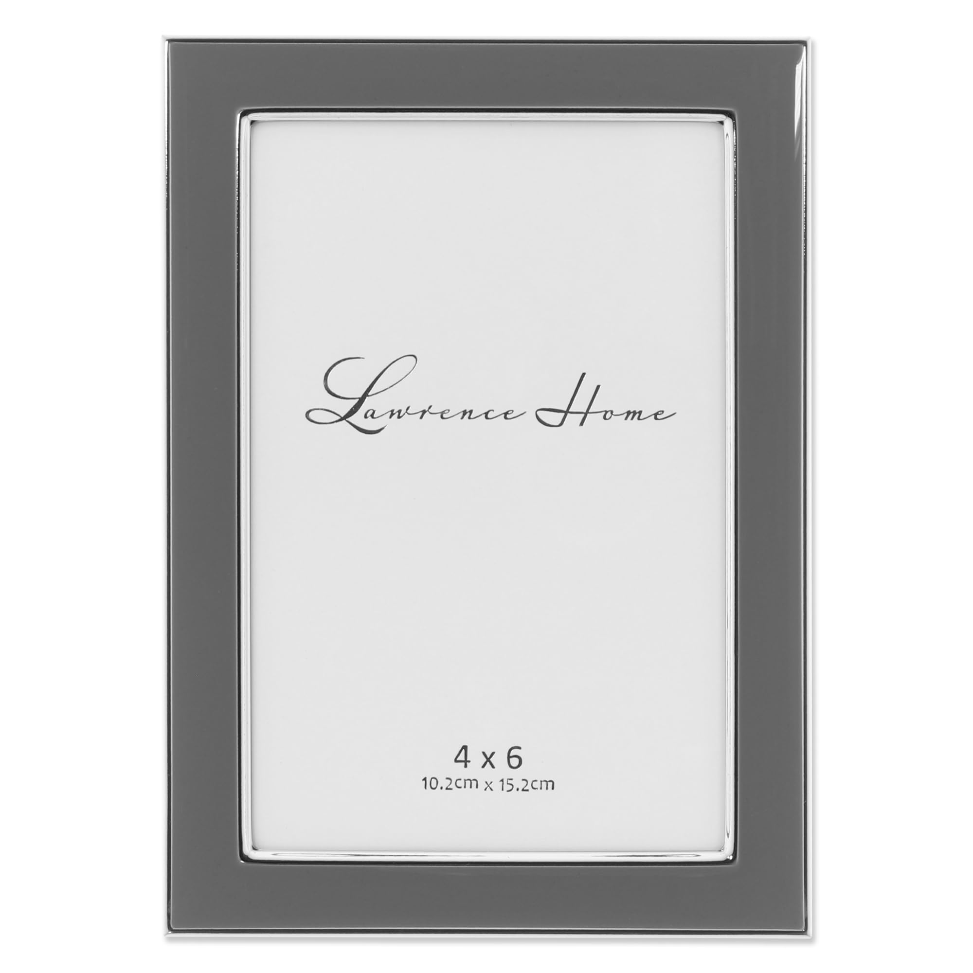 Lawrence Frames Polished Enamel Picture Frame, 4x6, Gray — image 1