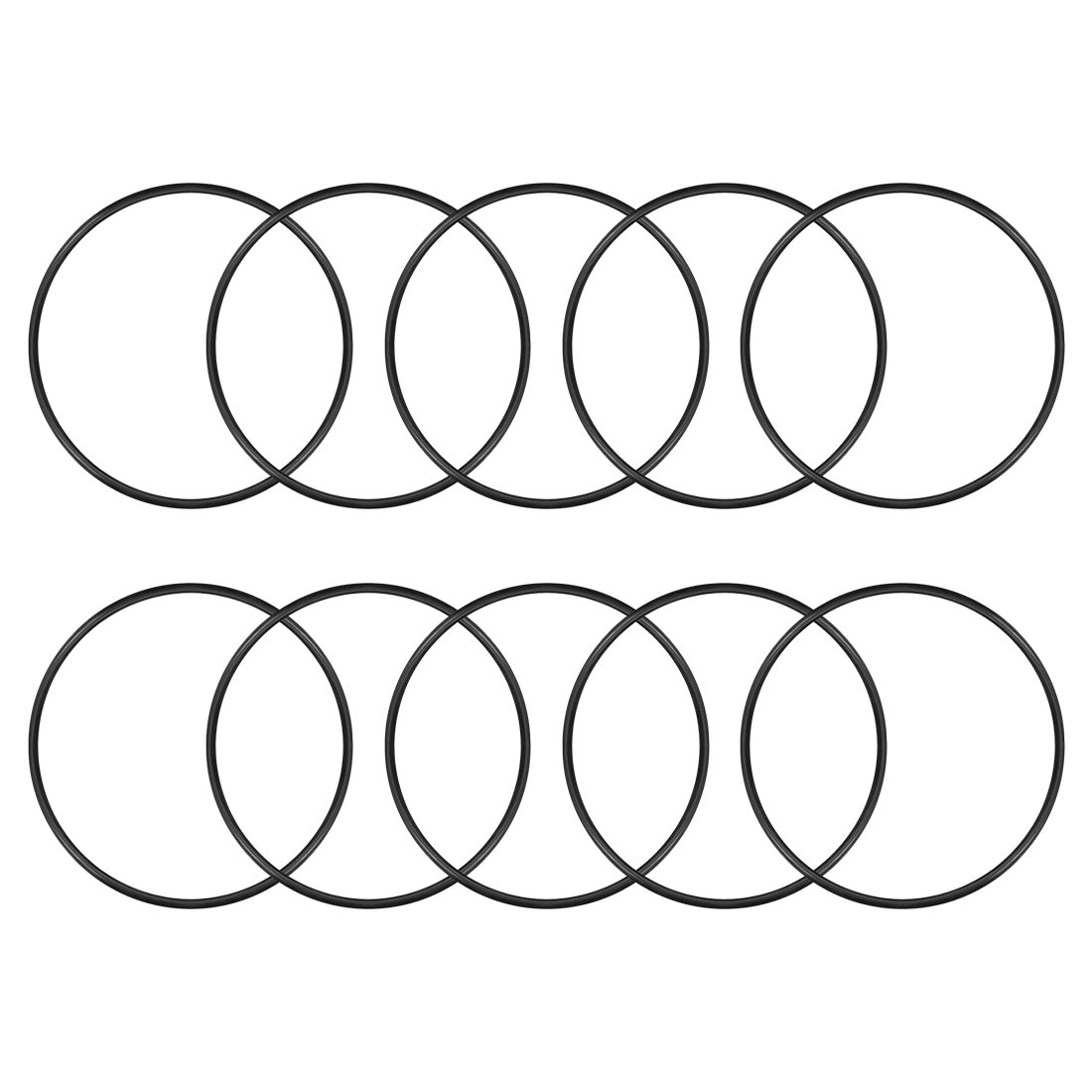 sourcingmap Nitrile Rubber O-Rings 135mm OD 128mm ID 3.5mm Width, Metric Sealing Gasket, Pack of 10
