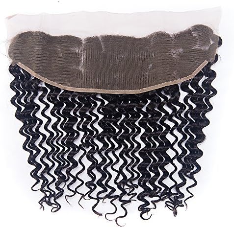 10A Cheap Brazilian Deep Wave Lace Frontal Closure 13x4 Virgin Human Hair Lace Frontal With Baby Hair Ear to Ear Lace Frontals Closure (20)