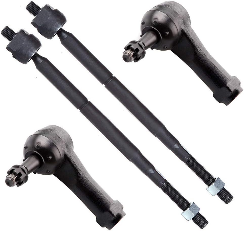 SCITOO 4pcs Suspension Kit 2 Outer 2 Inner Tie Rod End fit for