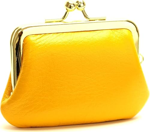 Amazon メンズ カンパニー がまぐち小銭入れ がま口 コインケース ミニサイズ 日本製 革 イエロー 小銭入れ