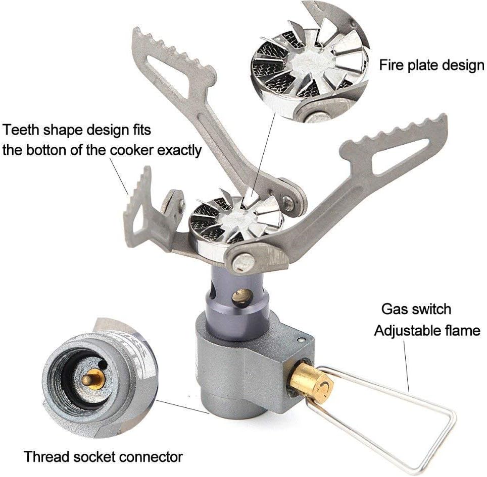 BRS Ultralight Camping Gas Stove Outdoor Burner Cooking Stove 25g…, Gray, 1 Piece - Image 4