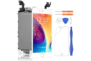 Yodoit for iPhone 6 Plus LCD Display Touch Digitizer Glass Assembly Screen Replacement with Front Camera, Home Button, Earpie