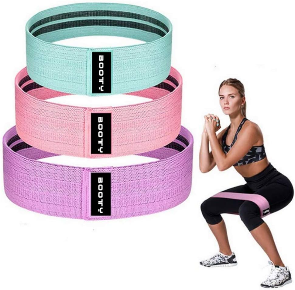 booty Fabric Exercise Bands Resistance Gym Fitness Legs Abs Glutes