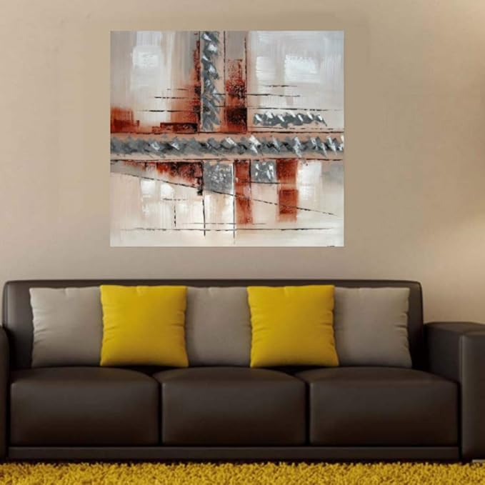 WSNDGWS Decoración para el hogar Pintado a Mano Serie Abstracta ...