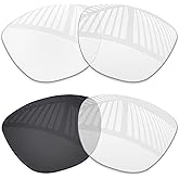 MYCOURAG UV Protection Replacement Lenses for RayBan Meta Skyler RW4010 52mm Sunglasses Frame - HD Clear+Clear Photochromic Non-Polarized