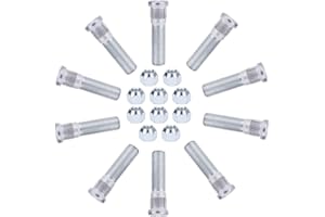 SHLIYITX 20PCS Wheel Stud for Lippert Trailer for Axles 2,000 lb to3500 lb with 1/2"-20 UNF Thread Size, 0.54" Spline, 0.69" Head, 2.2" Total Length