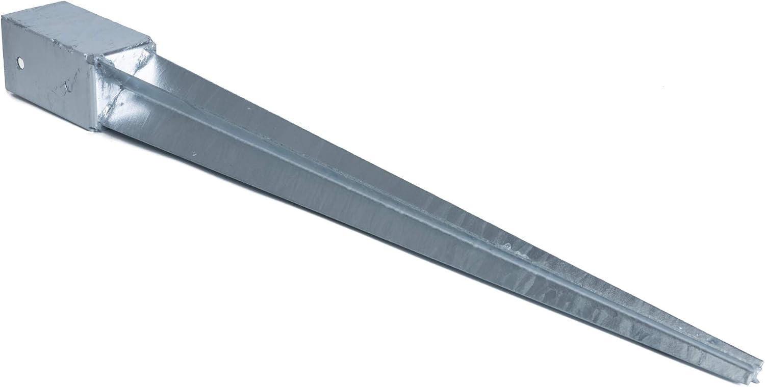 KOTARBAU® Ground Anchor, Post Spike, Galvanised Steel, 60 cm (23.62 in), Silver, Ground Anchors Heavy Duty - Image 3