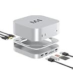 GEWOKLIY Base para Mac mini M4, suporte e hub de alumínio para Mac