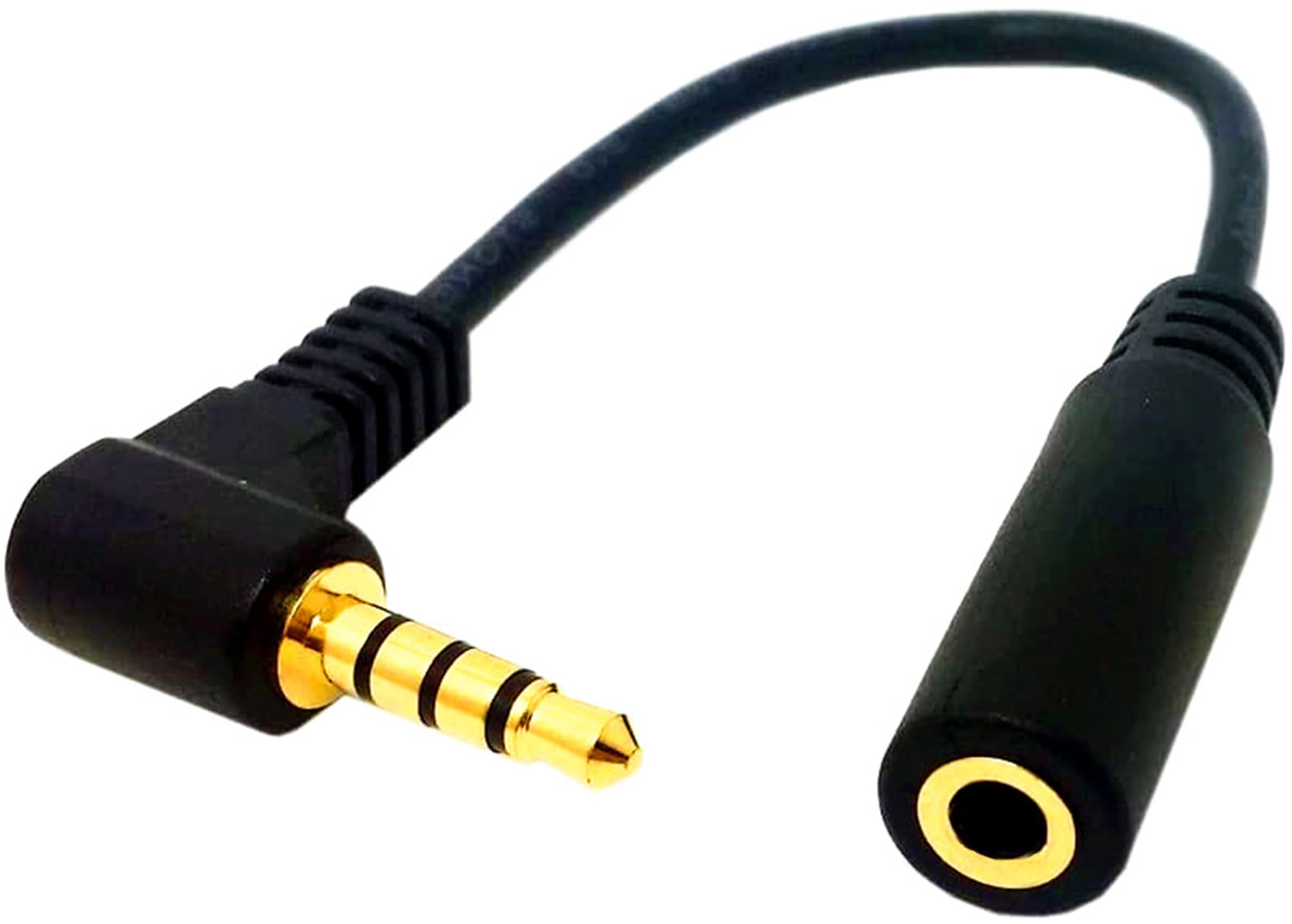 4 Pole 3.5mm 90 Degree Right Angle Audio Cable Male to 3.5mm