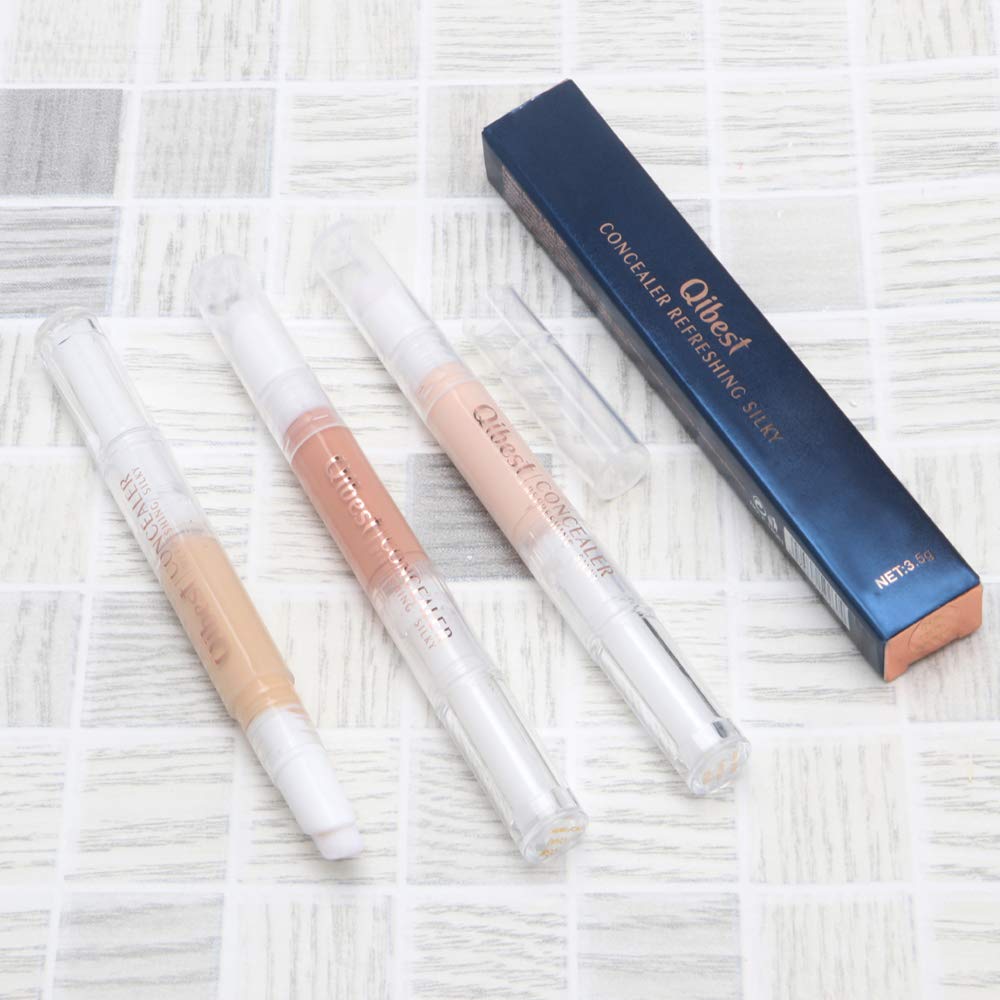 Qibest Liquid Concealer Pencil Imperfections Dark Circles Concealer, Natural Coverage, Oil-free (1)